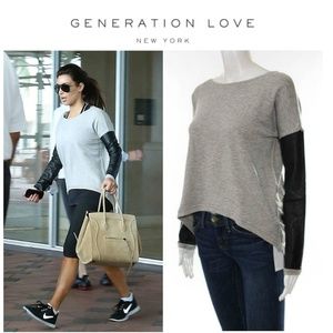 DASH Bobo Italian Vegan Leather Sleeve Top XS / S